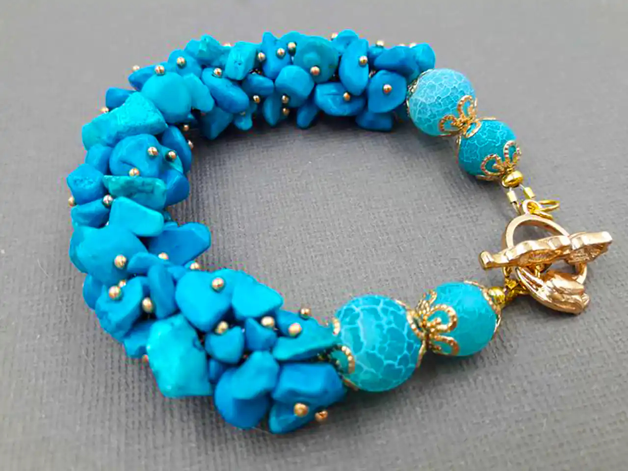 دستبند شیک فیروزه