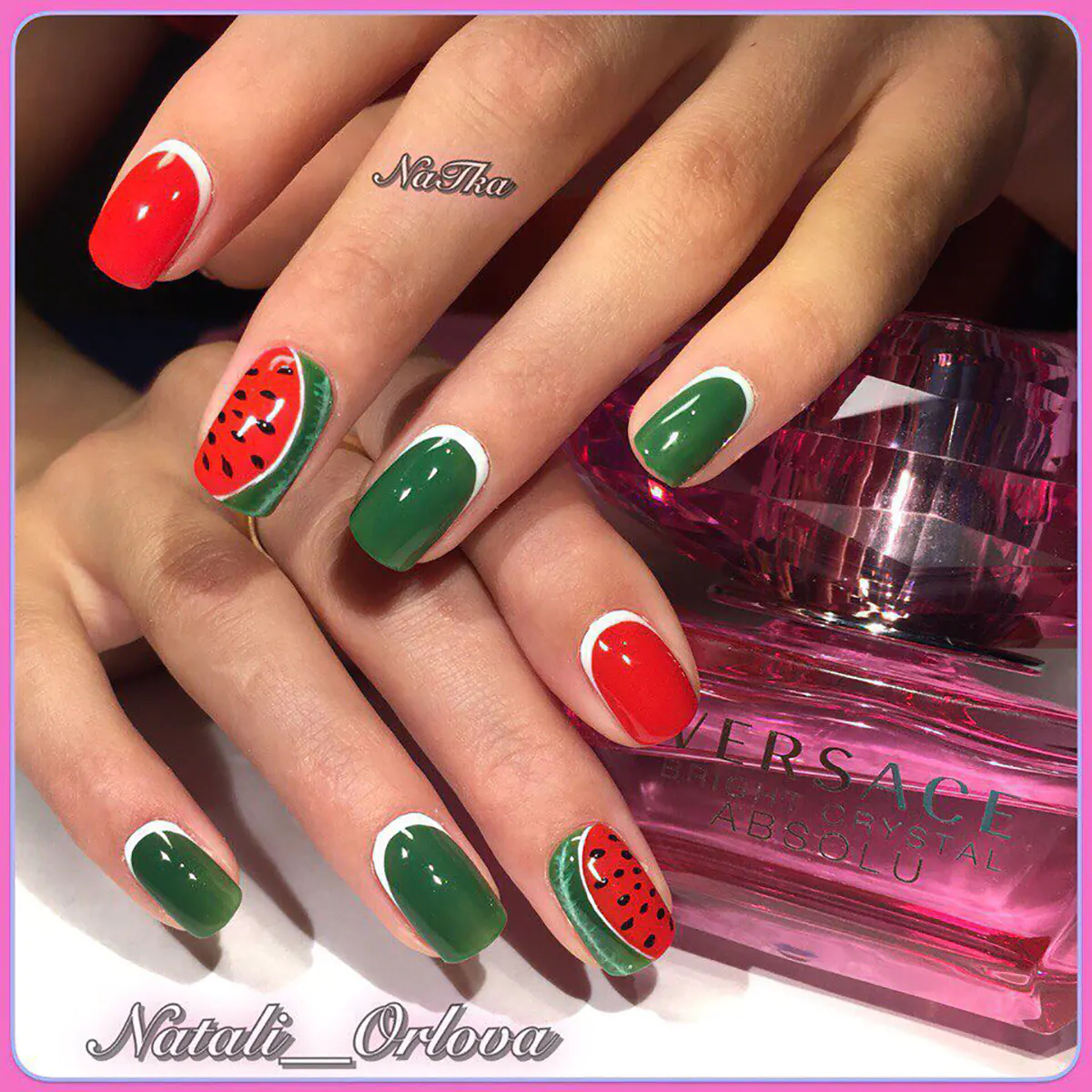 ناخن شب یلدا ساده