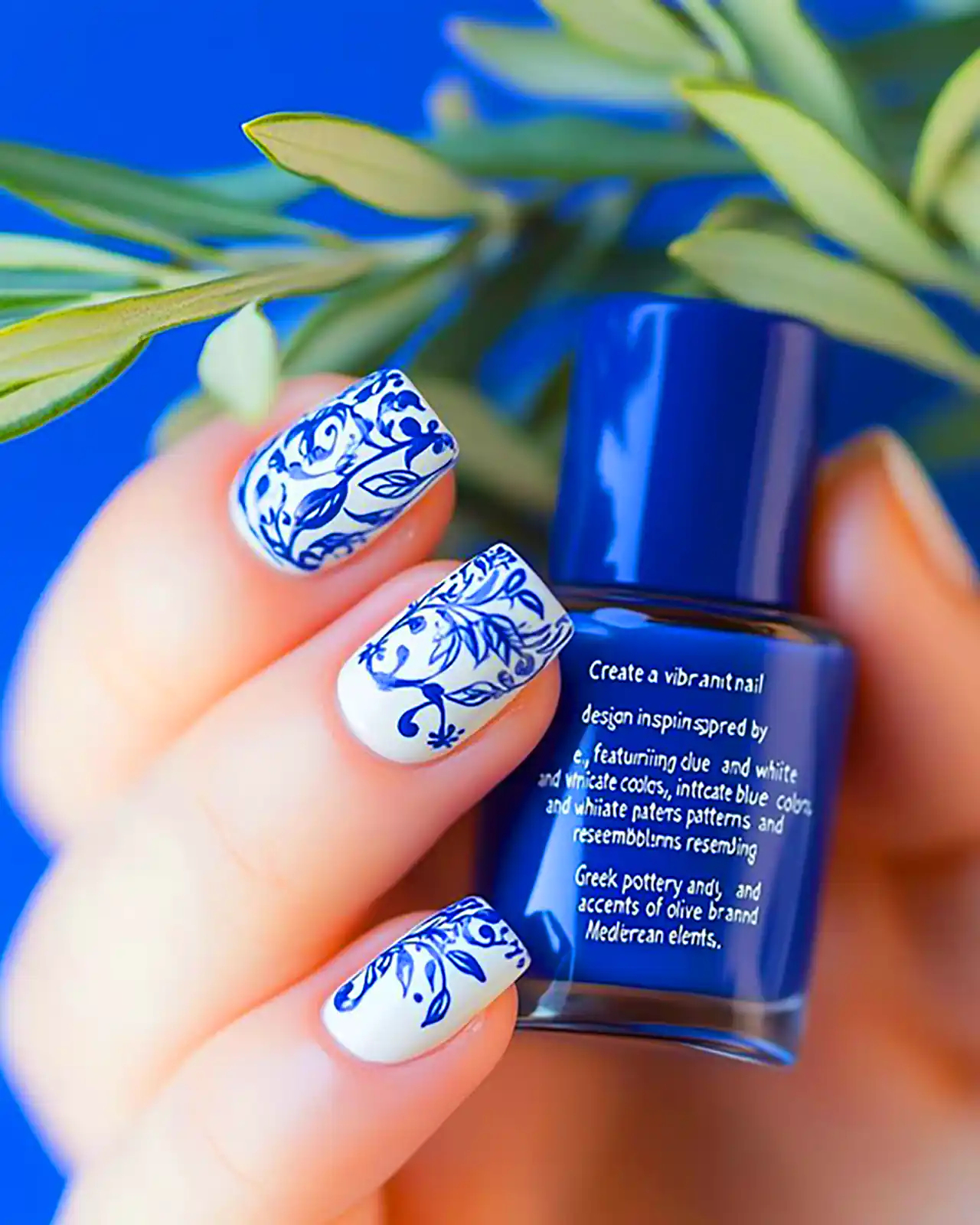 ناخن با طرح ظروف چینی مادربزرگ