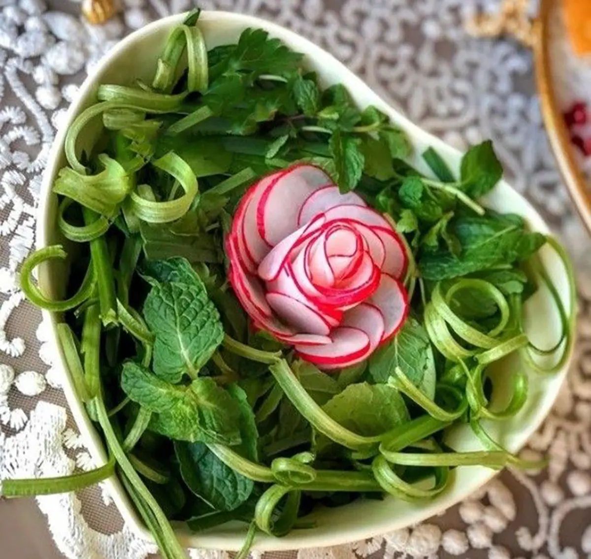 تزیین سبزی مجلسی