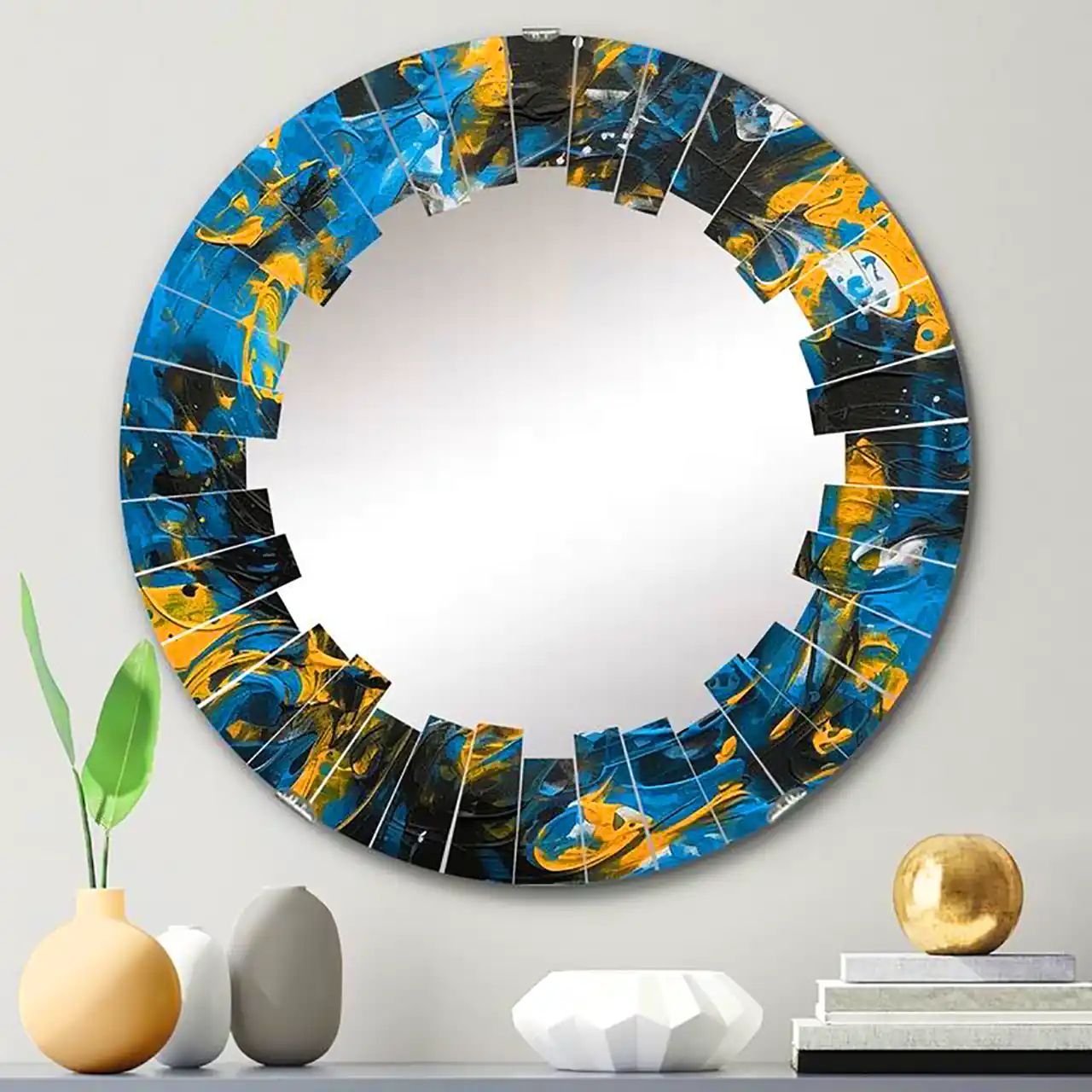 مدل آینه گرد دکوری