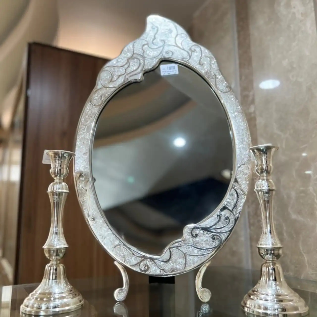 آینه شمعدون نقره شیک + زیباترین و خاص ترین مدل های آینه شمعدون نقره مخصوص عروس خانم ها