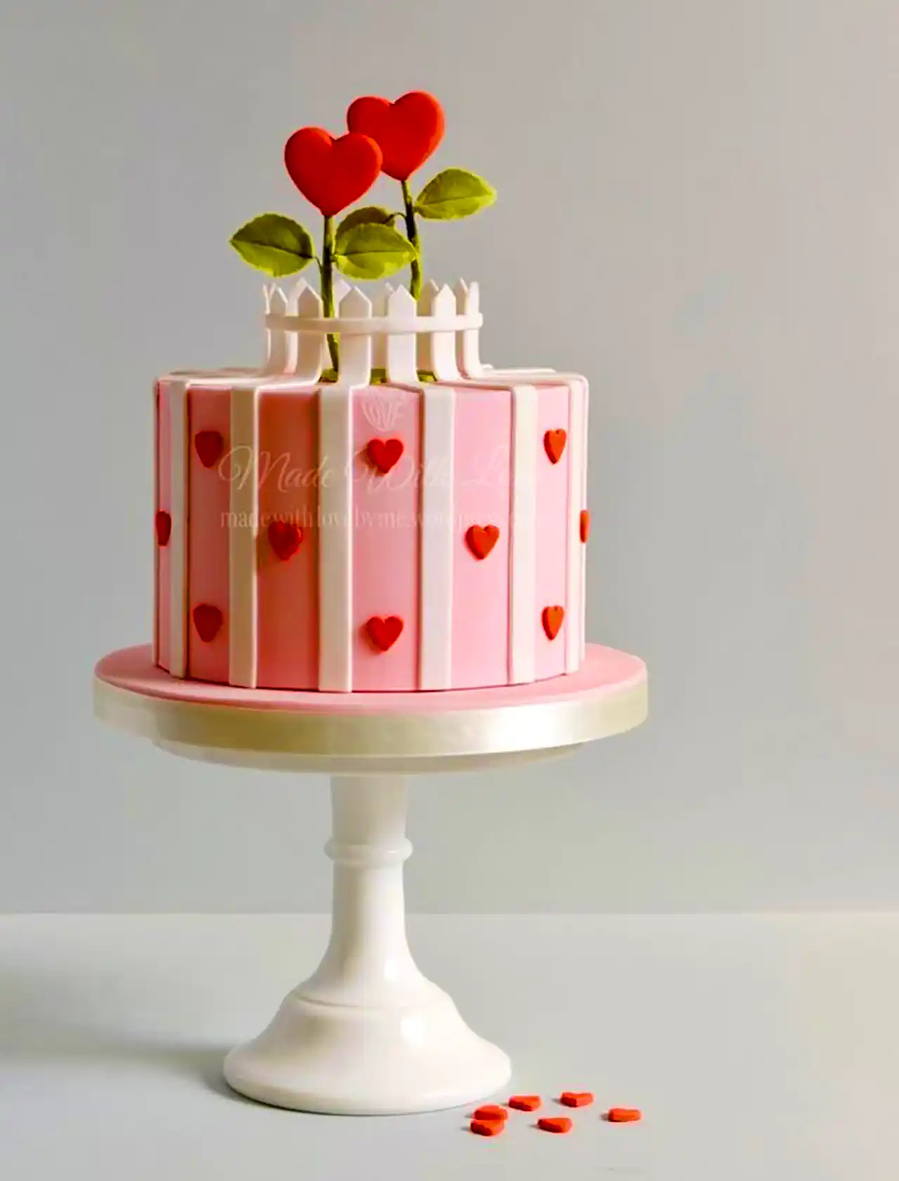 کیک تولد قلبی