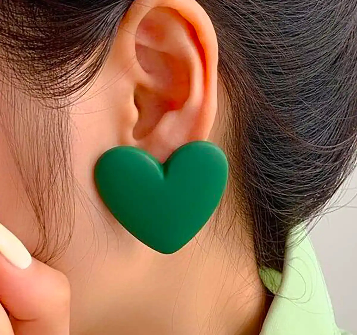 گوشواره سبز رنگ شیک