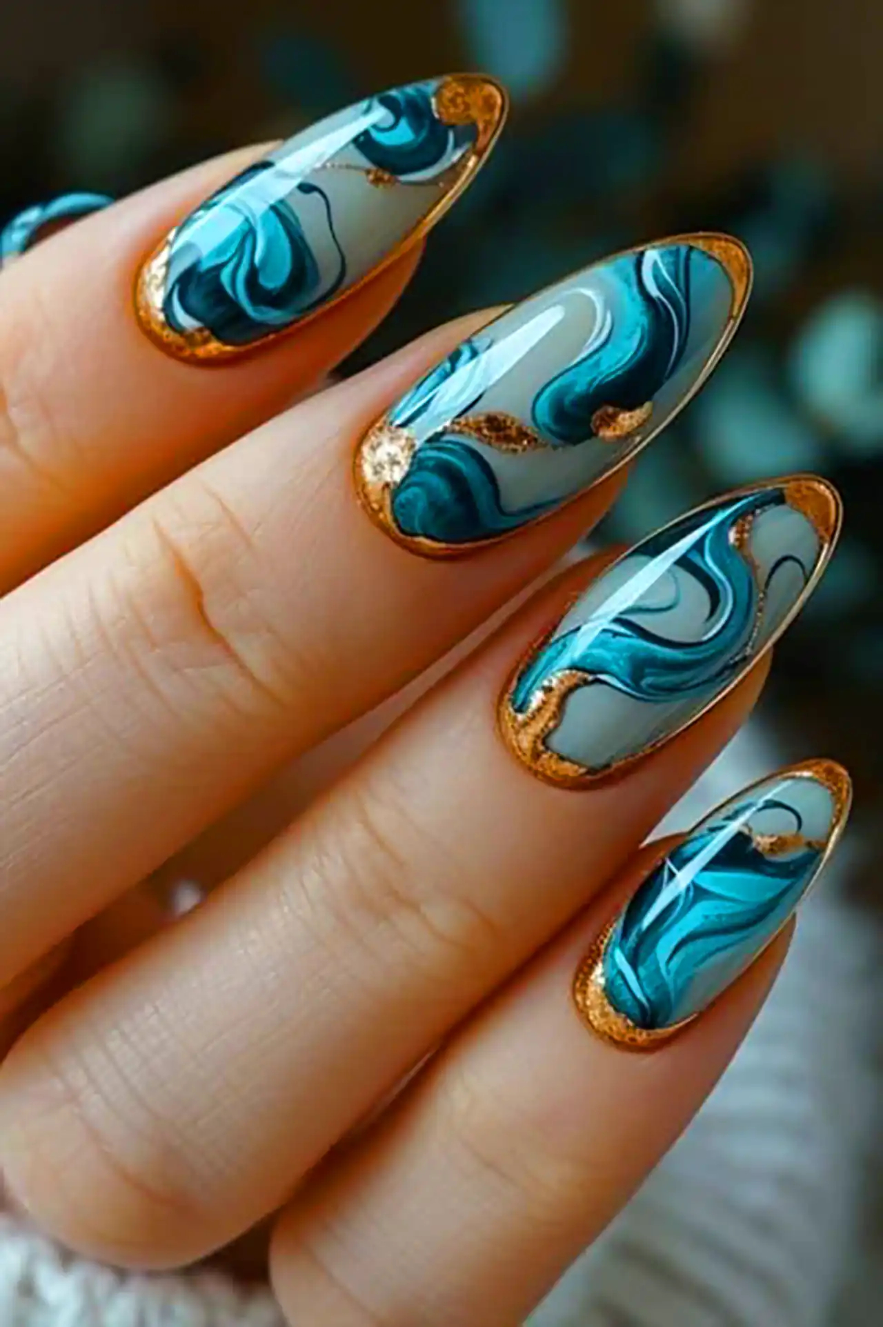 طرح ناخن شیک ماربل 