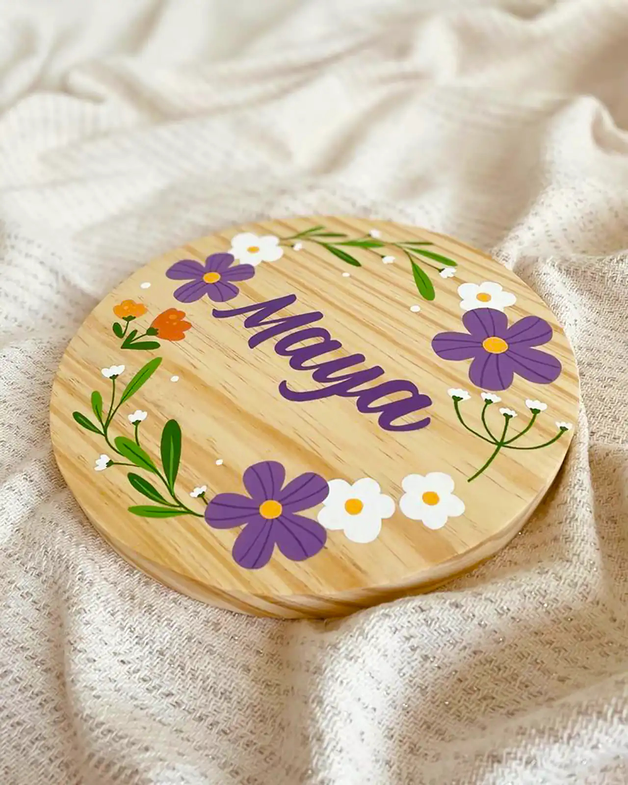 زیر لیوانی چوبی طرحدار