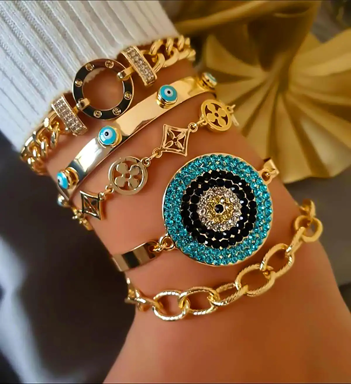 دستبند ست چندتایی طلا 