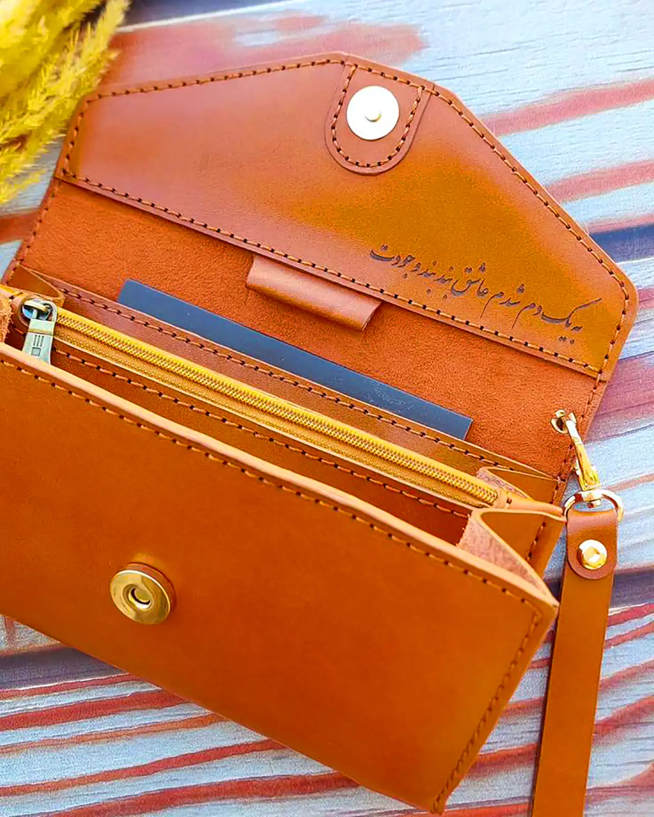 کیف پول چرم دست دوز