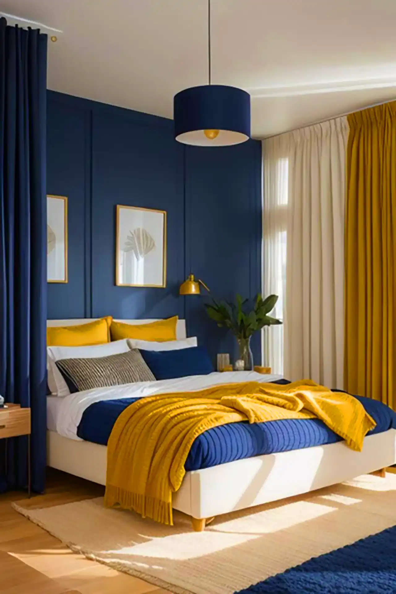 چیدمان اتاق با تم زرد