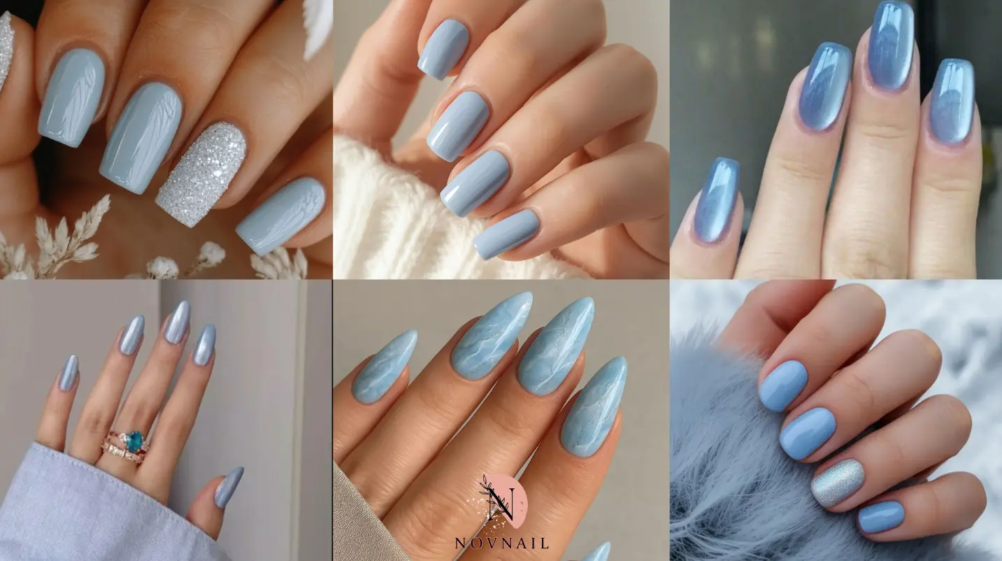 ناخن آبی یخی بهاری