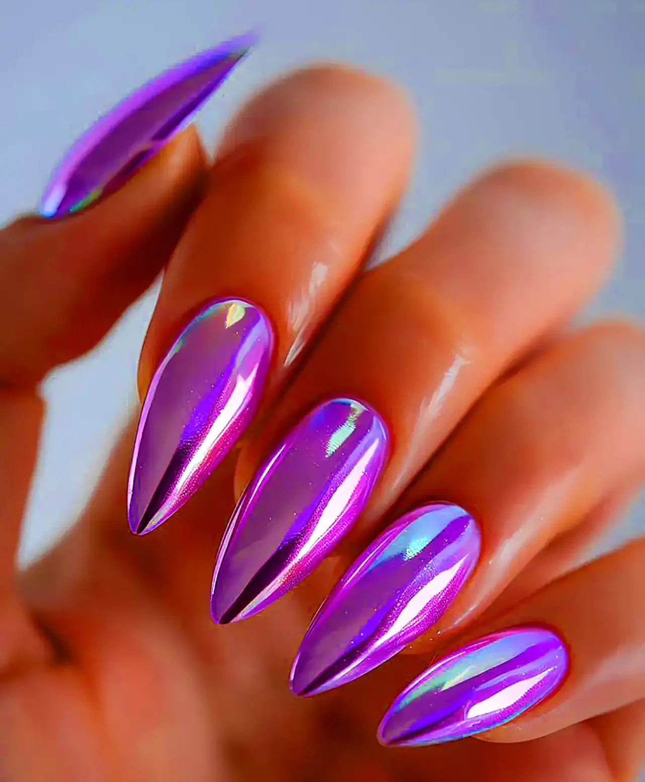 ناخن مدل آینه ای + زیباترین مدل های ناخن مدل آینه ای ترند امسال