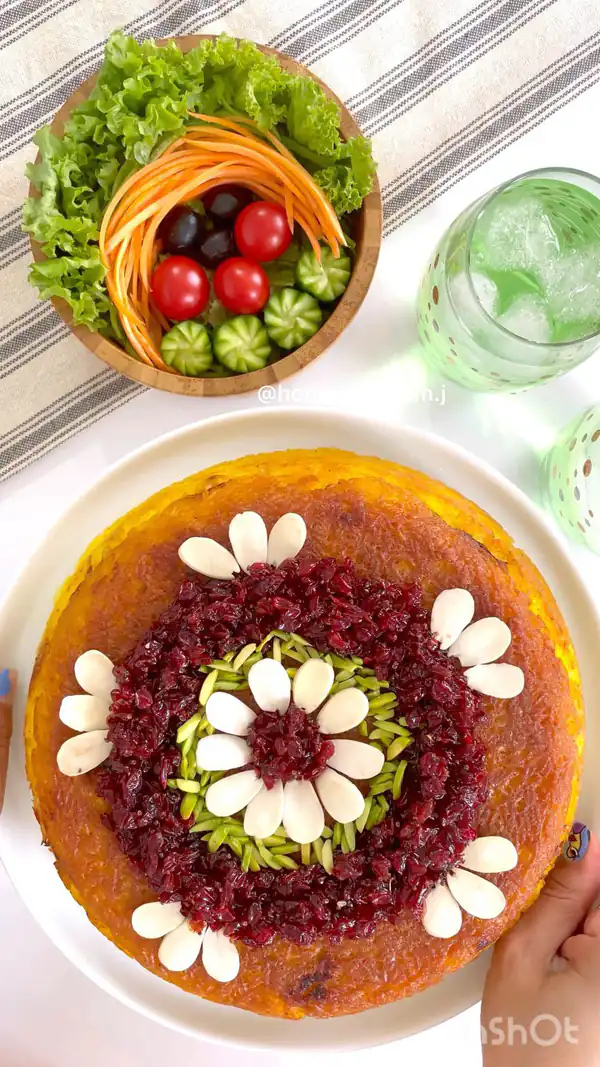تزیین ته چین گرد