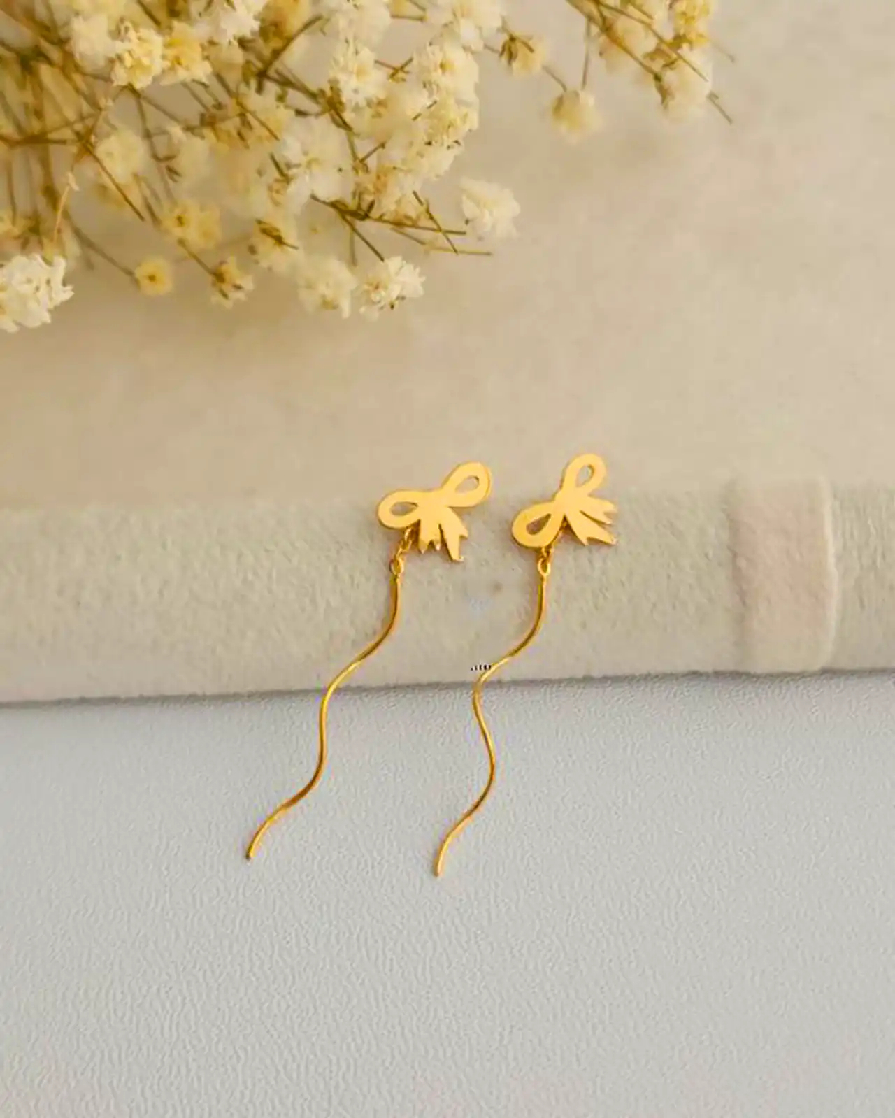 گوشواره پاپیون طلا