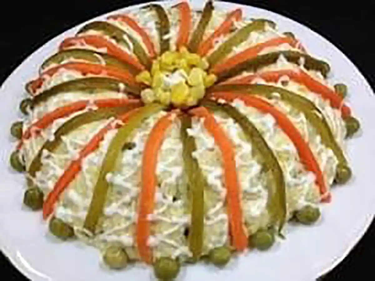 تزیین سالاد الویه ساده و شیک تزیین سالاد الویه با هویج و خیارشور تزیین سالاد الویه با گوجه و خیارشور تزیین سالاد الویه با گوجه گیلاسی تزیین سالاد الویه تک نفره تزیین سالاد الویه با نان تست 