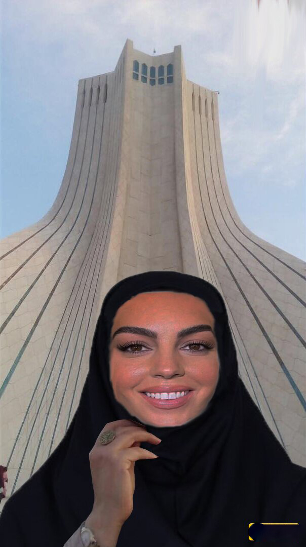 عکس جورجینا روی برج خلیفه