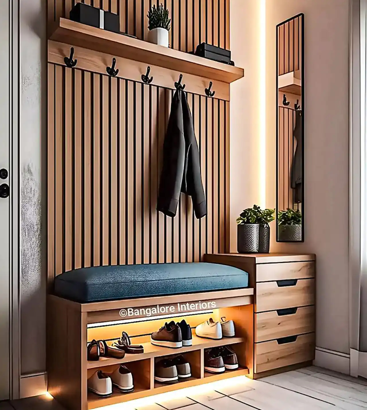 مدل جاکفشی دیواری شیک + زیباترین مدل های جاکفشی دیواری شیک و لاکچری