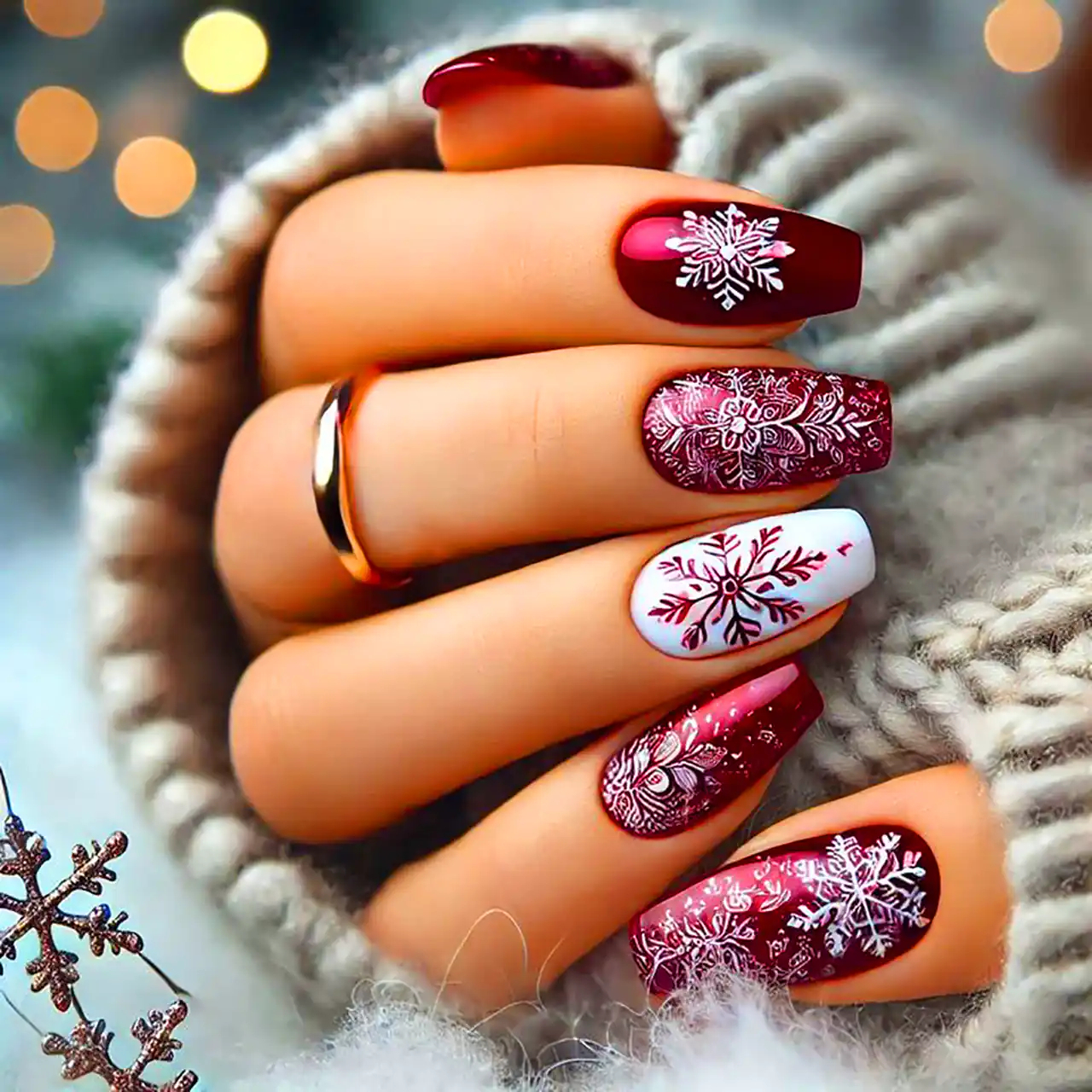 مدل ناخن با طرح زمستونی