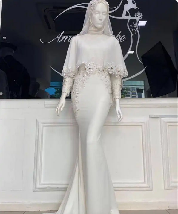 تصویر از مدل لباس عروس پوشیده
