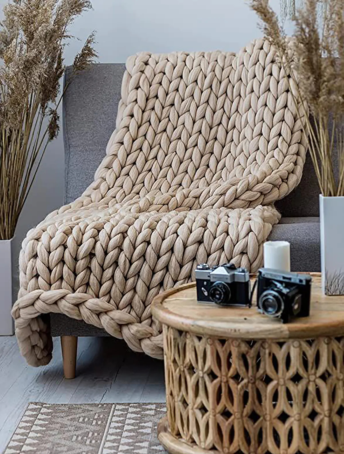 پتو بافتنی بزرگسال 