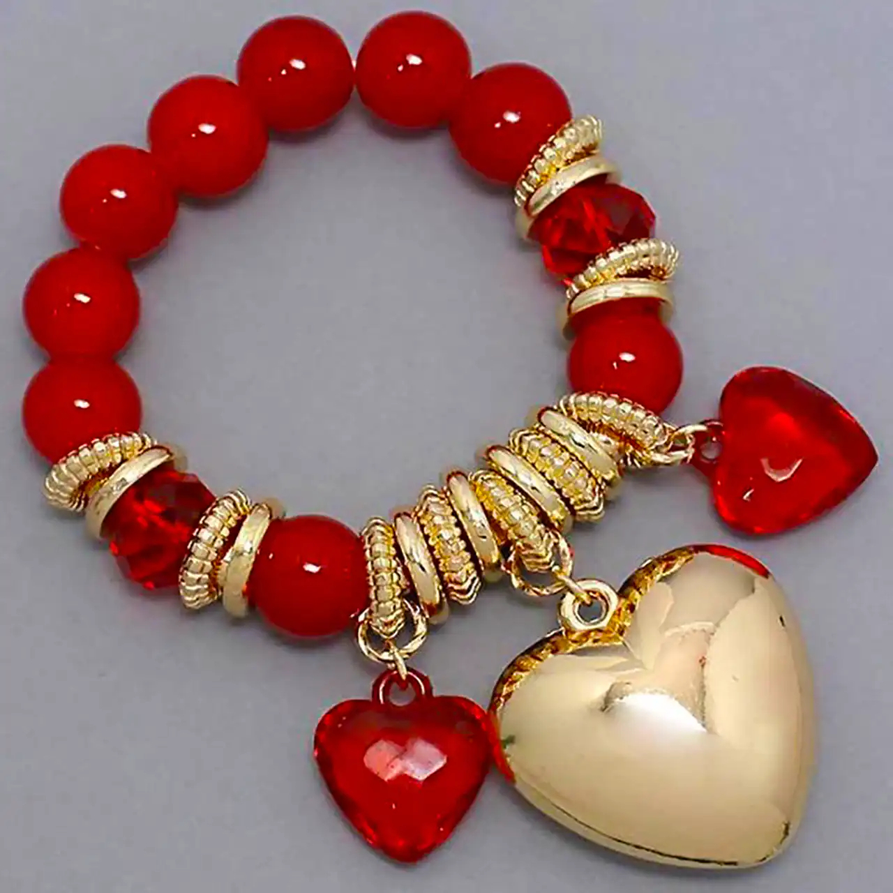 دستبند با مهره رنگی