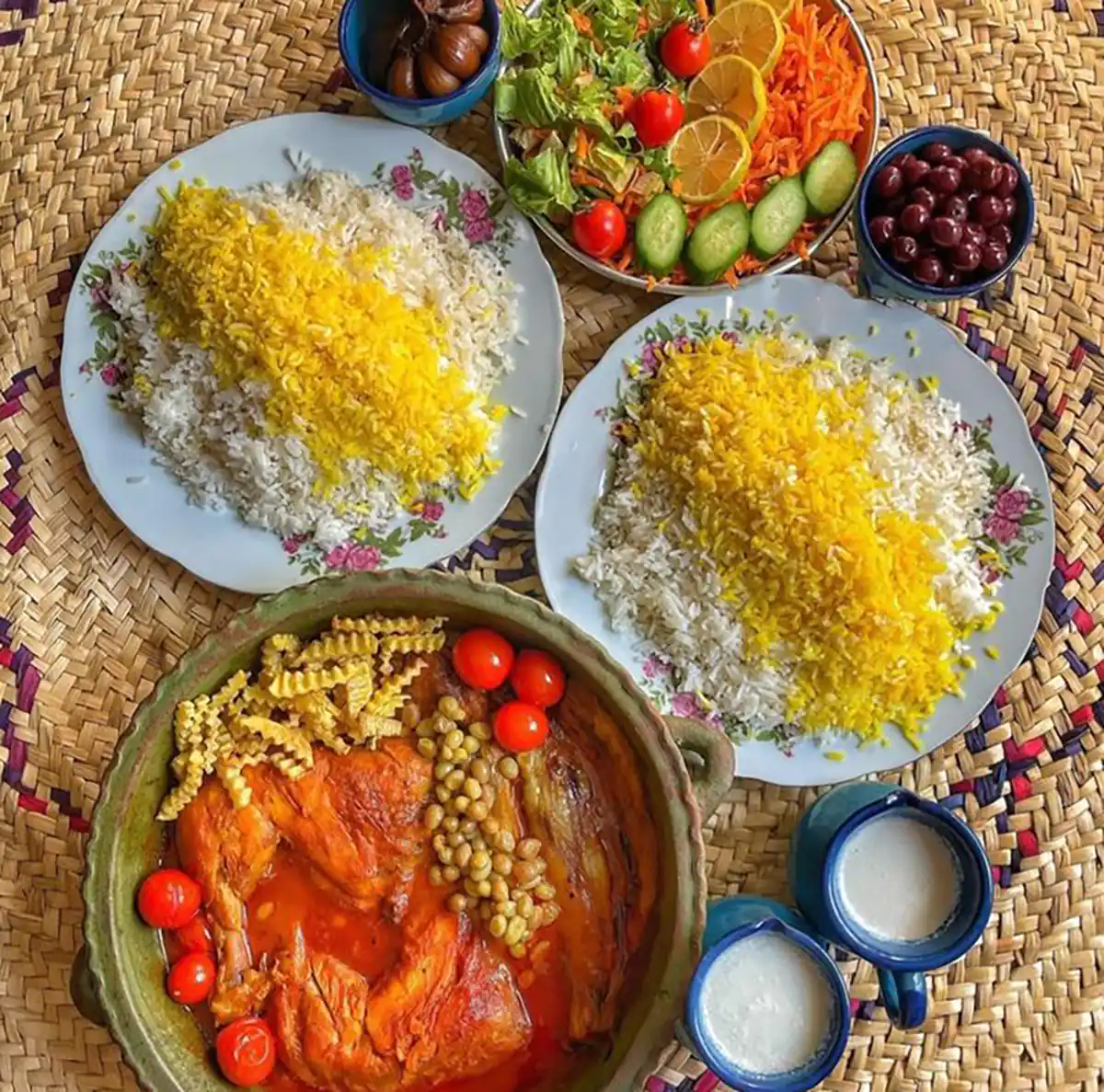 عکس سفره هفت سین عکس سفره هفت سین فانتزی سفره هفت سین مدرن تزیین سفره شام ایرانی عکس سفره غذای شیک 