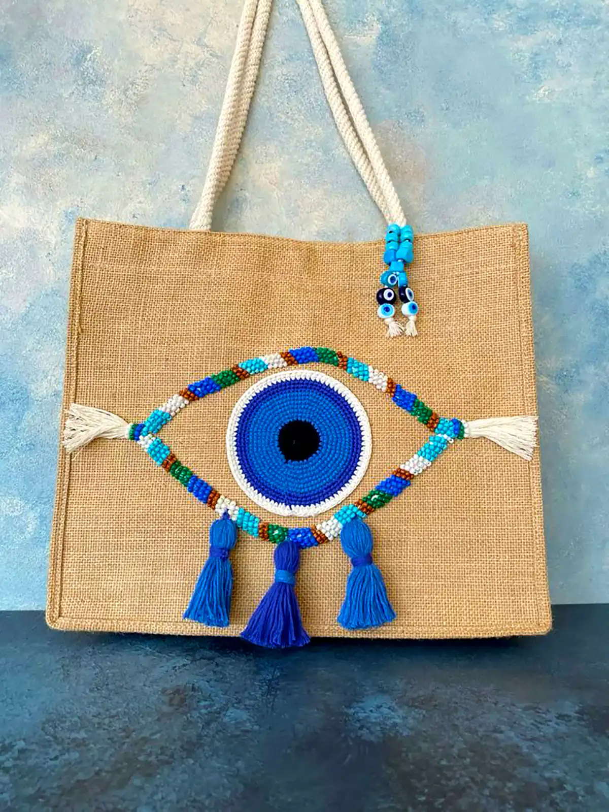 کیف فانتزی با طرح چشم نظر