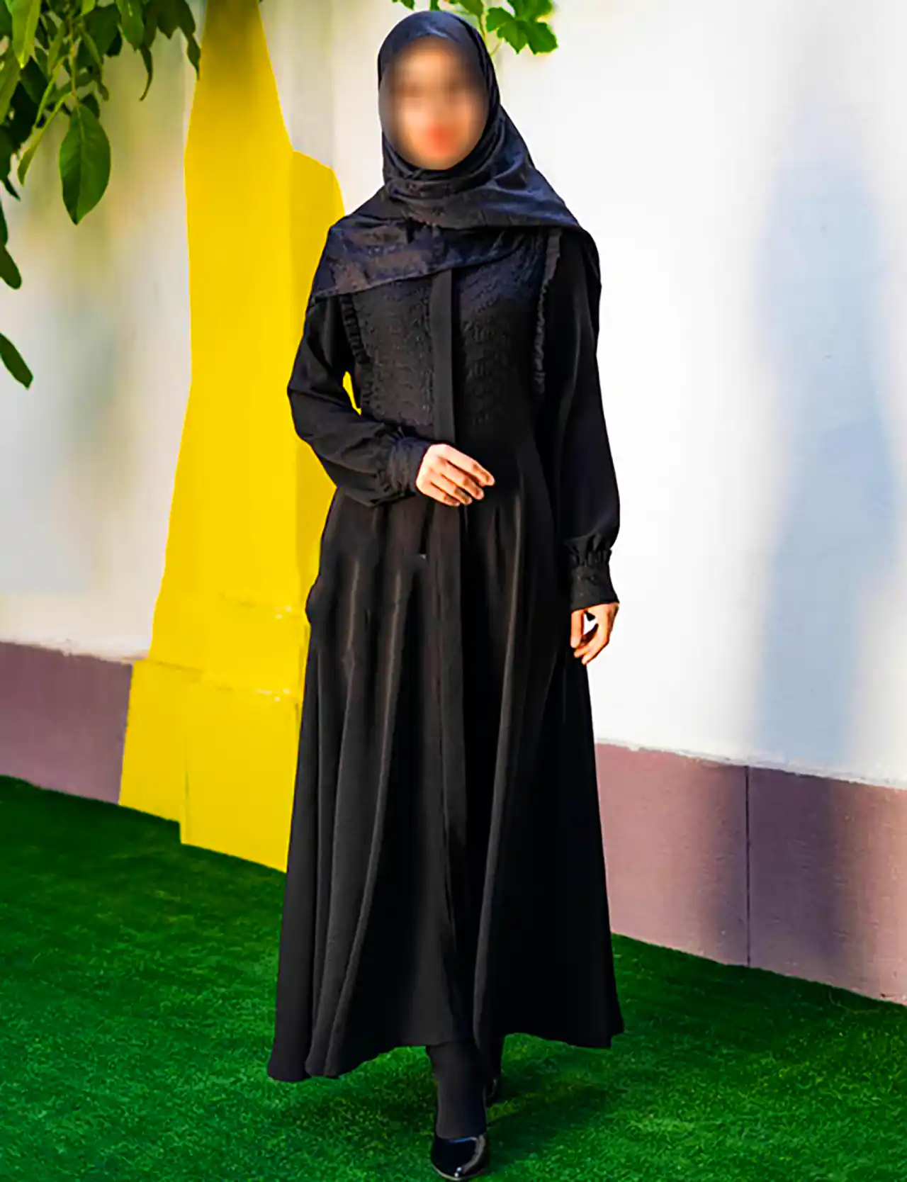 مانتو حجاب با پارچه کرپ