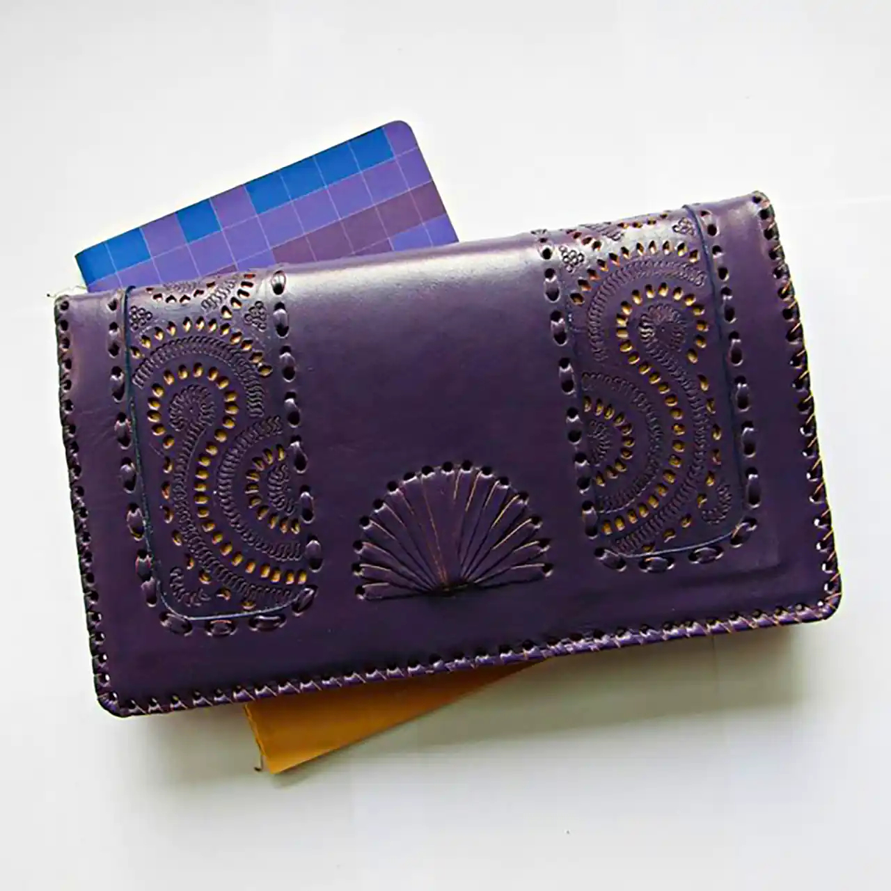 کیف پول چرمی دست دوز