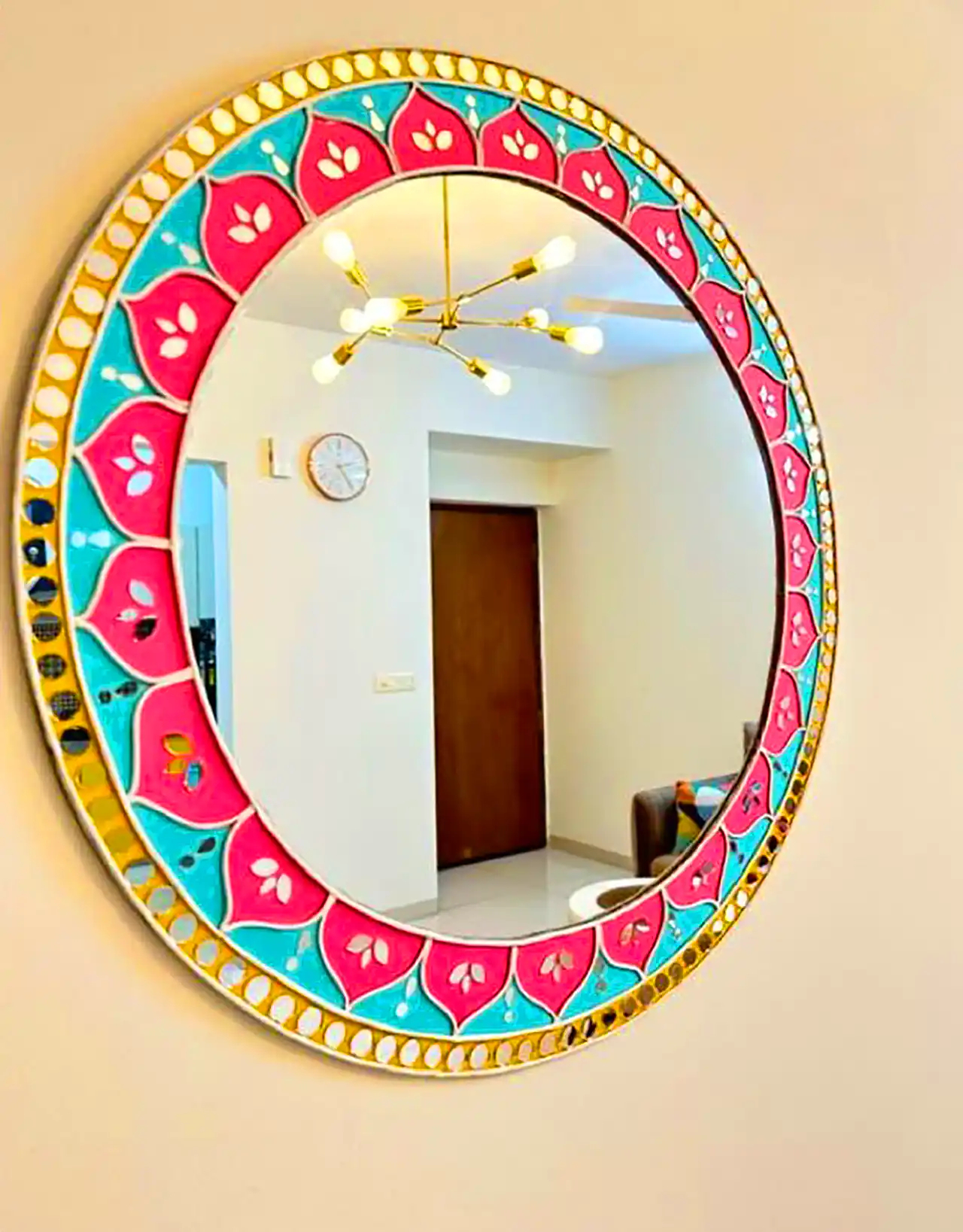 مدل آینه گرد دکوری