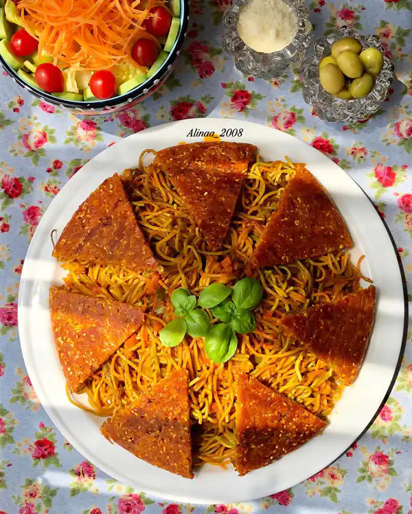 تزیین ماکارونی ساده