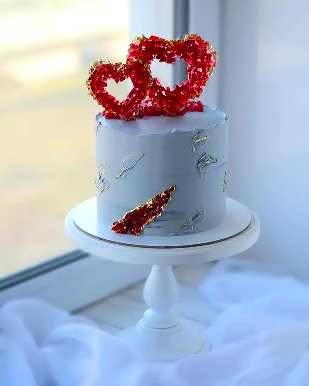 کیک تولد قلبی