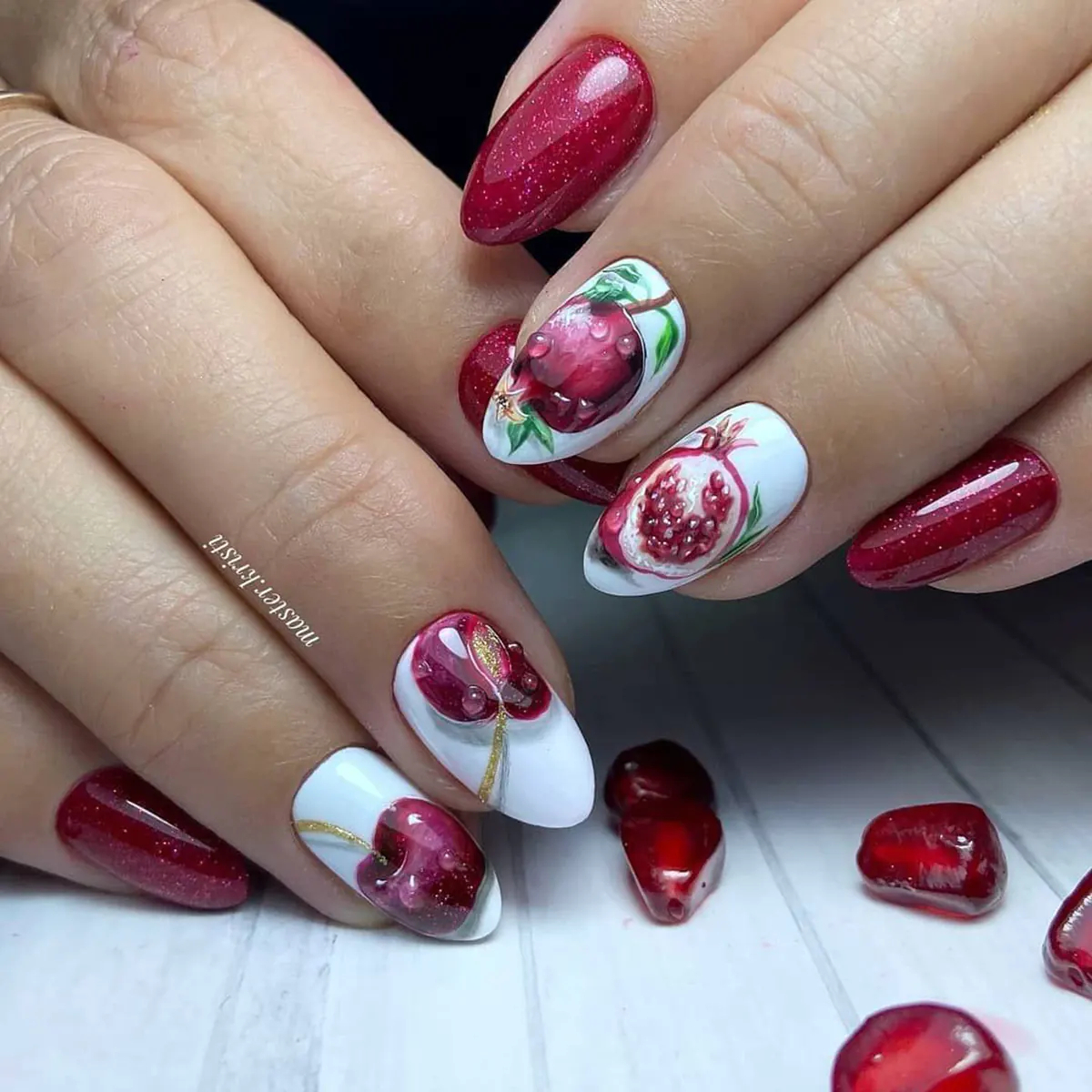 مدل ناخن یلدایی ساده