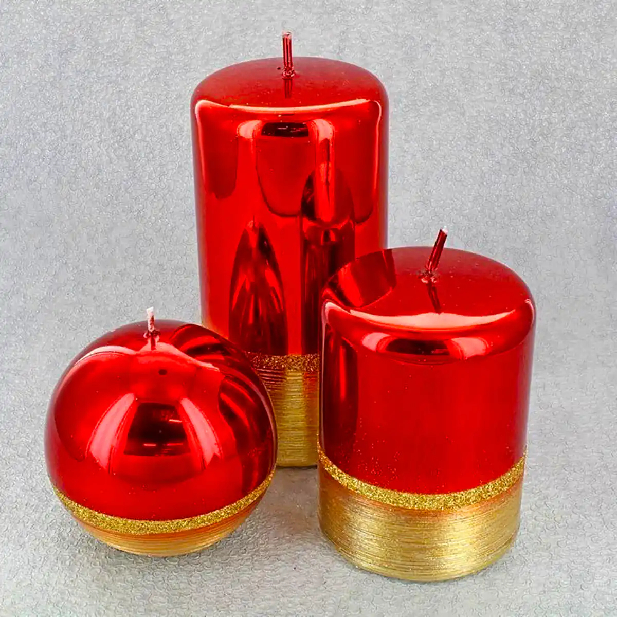 ست شمع براق اکلیلی