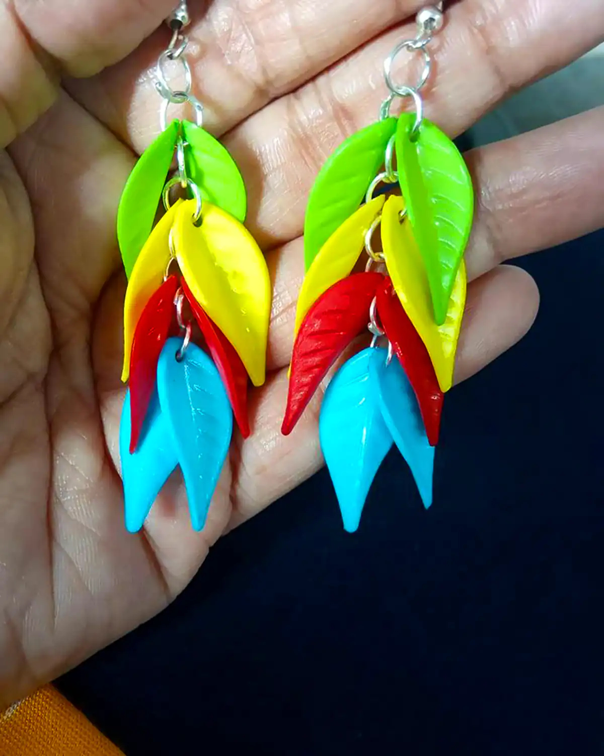 گوشواره رنگی رنگی فانتزی