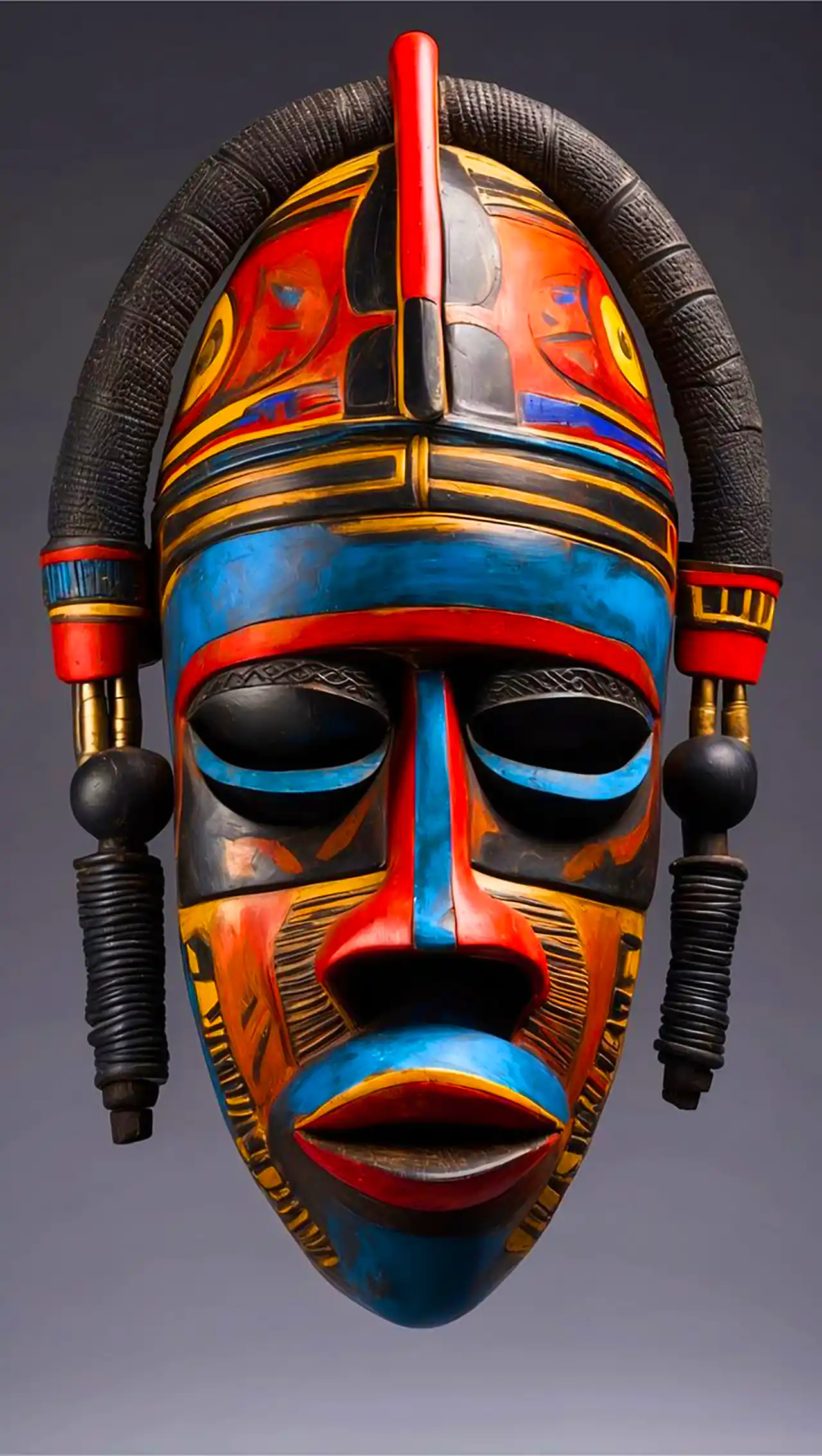 نقاب سنتی آفریقایی چوبی