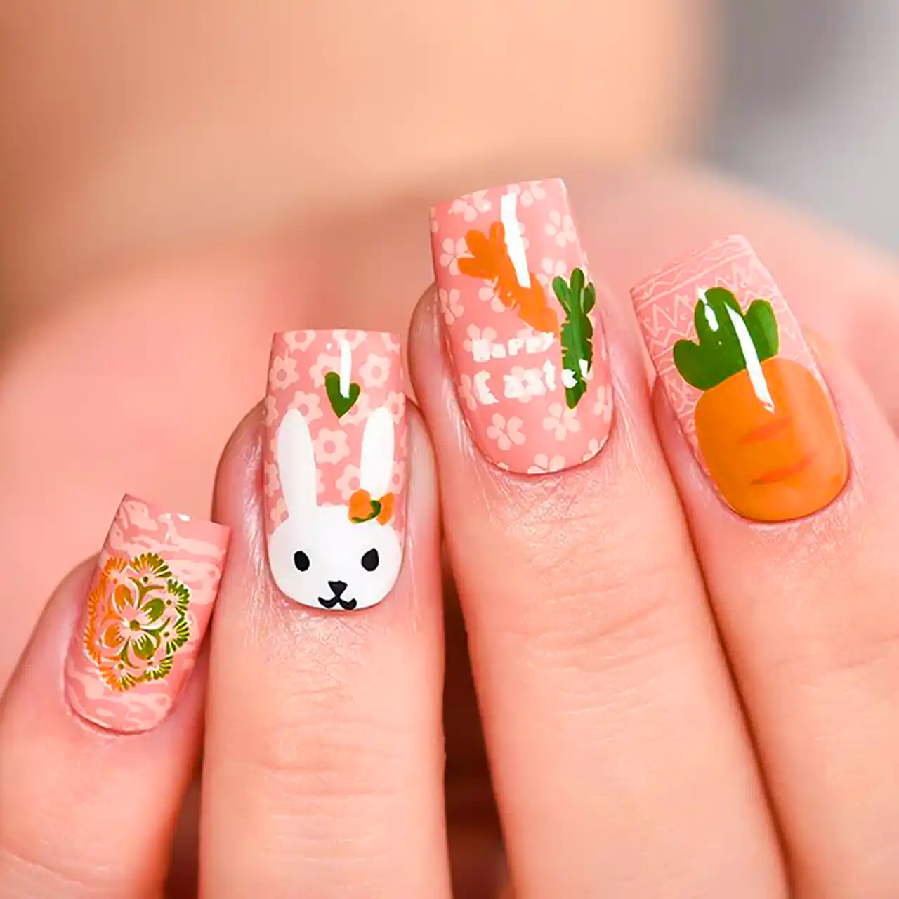 دیزاین ناخن خرگوشی بانمک