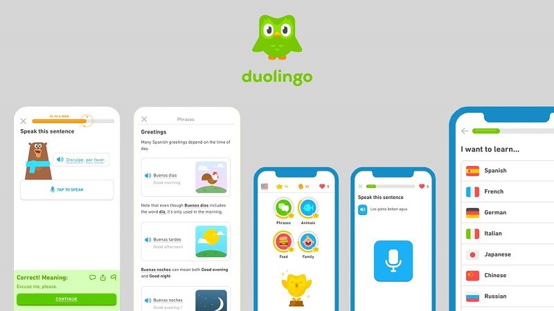 اپلیکیشن Duolingo برای اندروید و ios