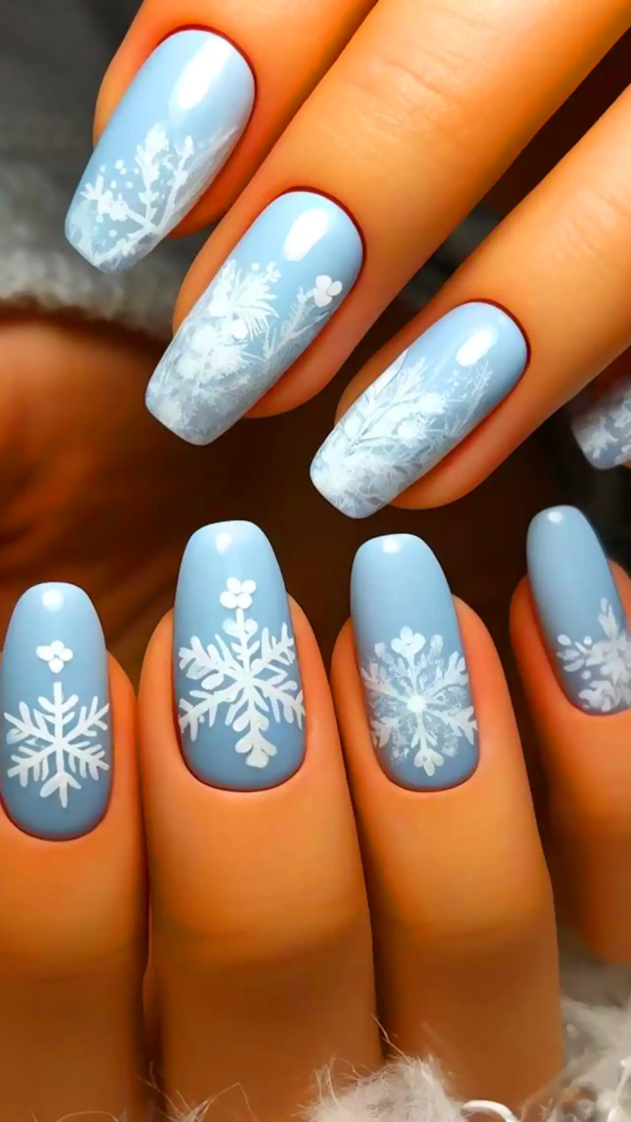 مدل ناخن با طرح زمستونی