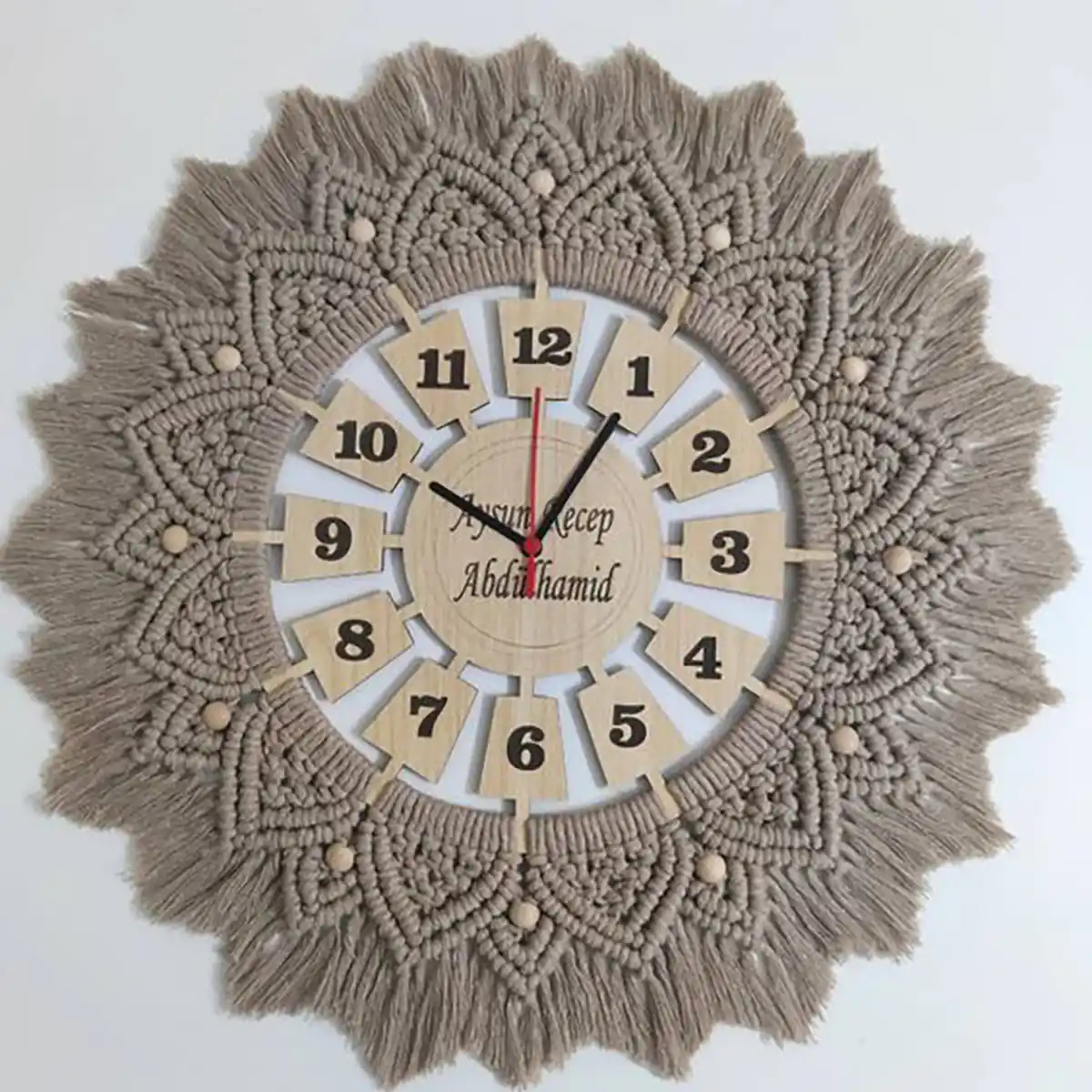 ساعت دیواری شیک مکرومه
