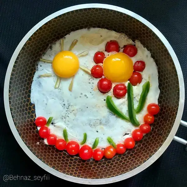 تزیین املت گوجه