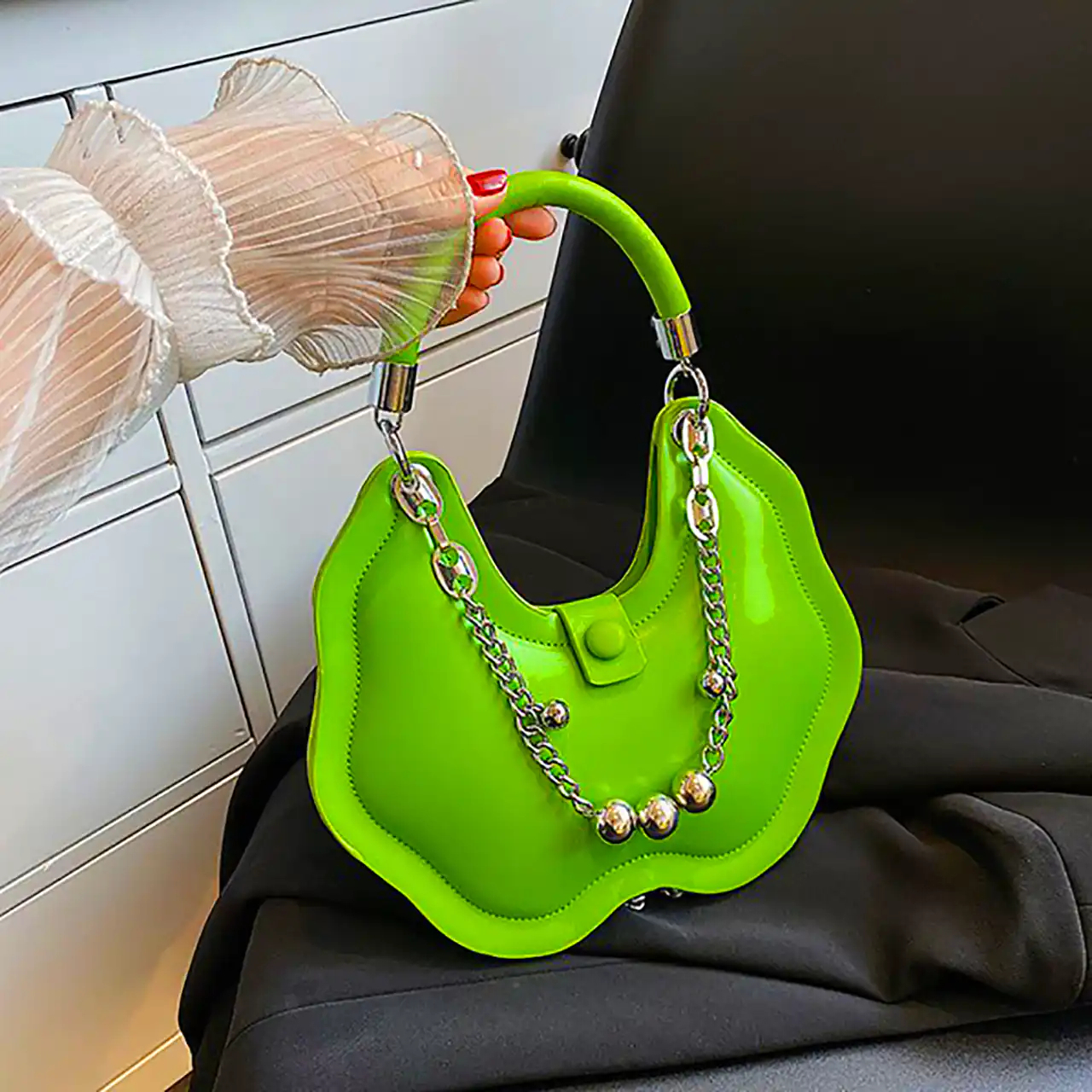 کیف سبز نئونی 