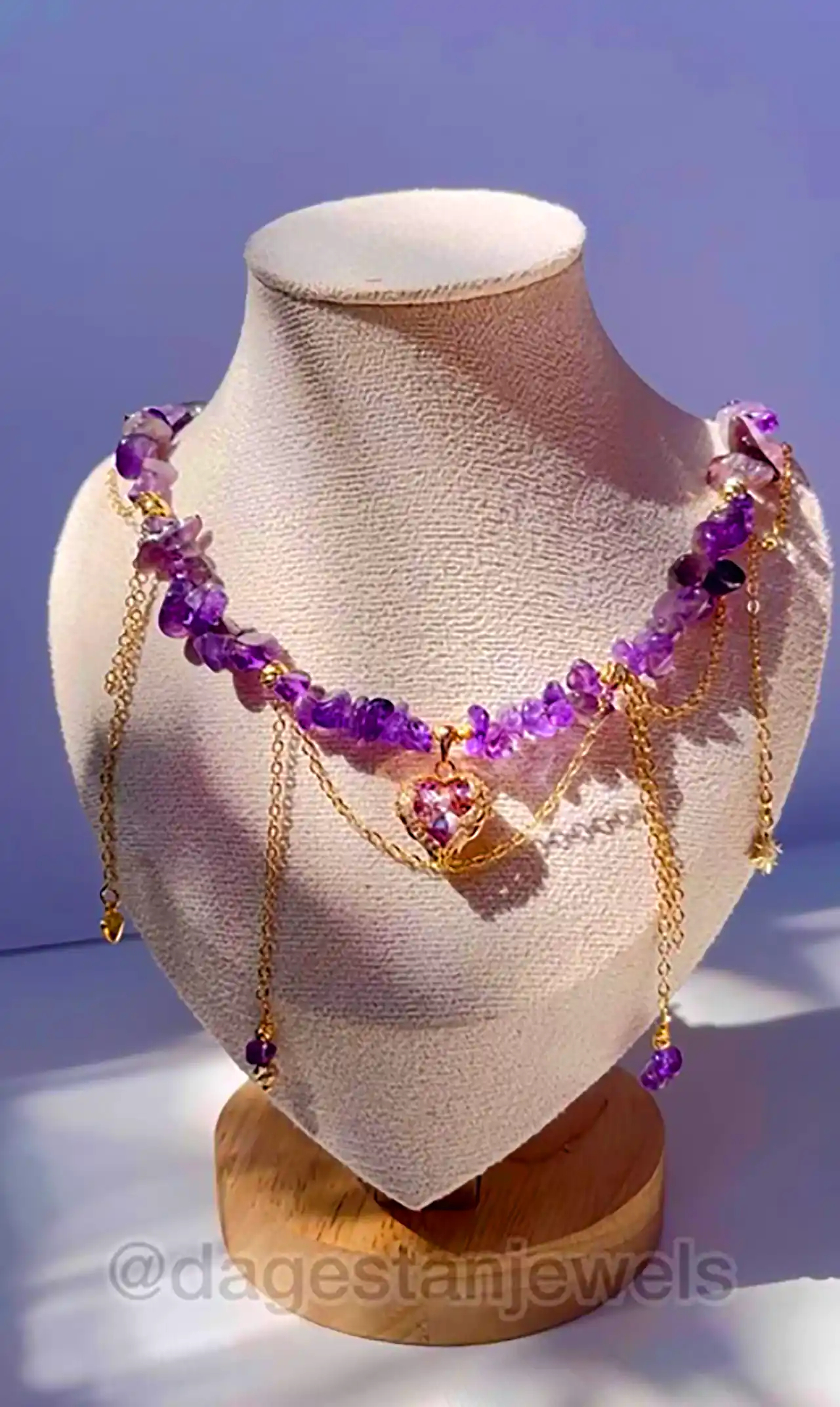 اکسسوری دخترانه با سنگ آمیتیست