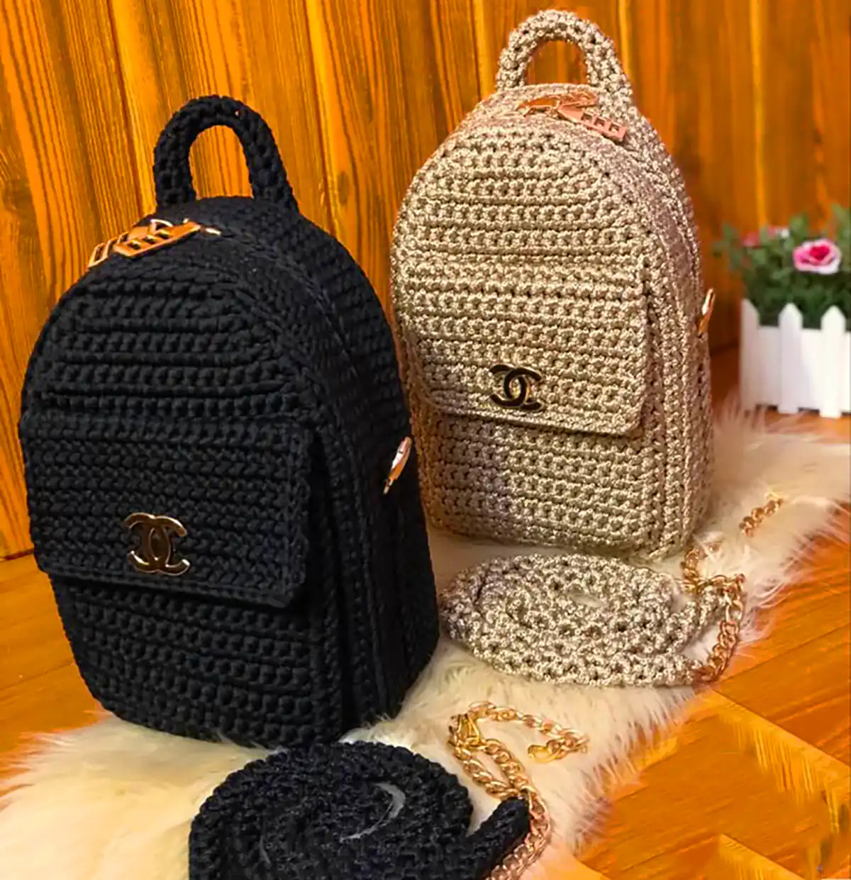 کوله پشتی مینیمال بافتنی