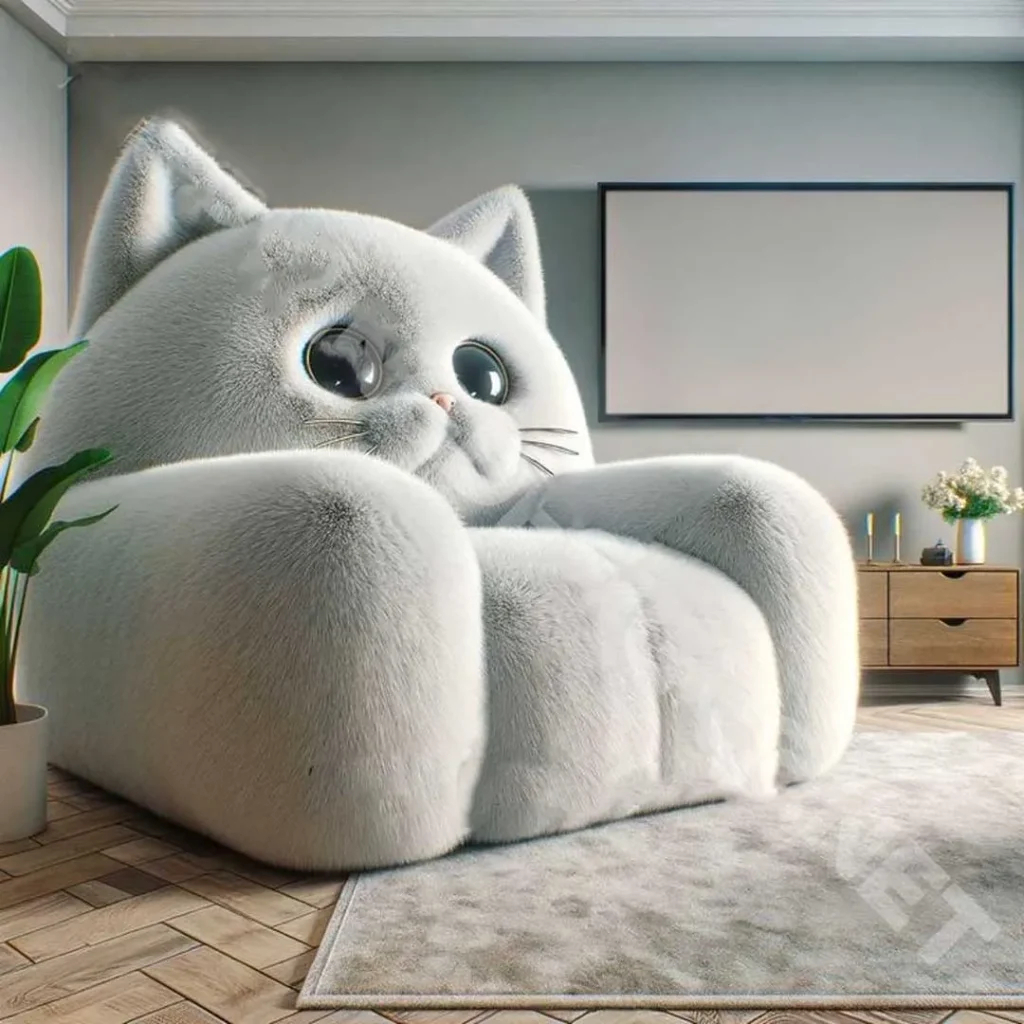 مبل تکی طرح گربه مینیمال