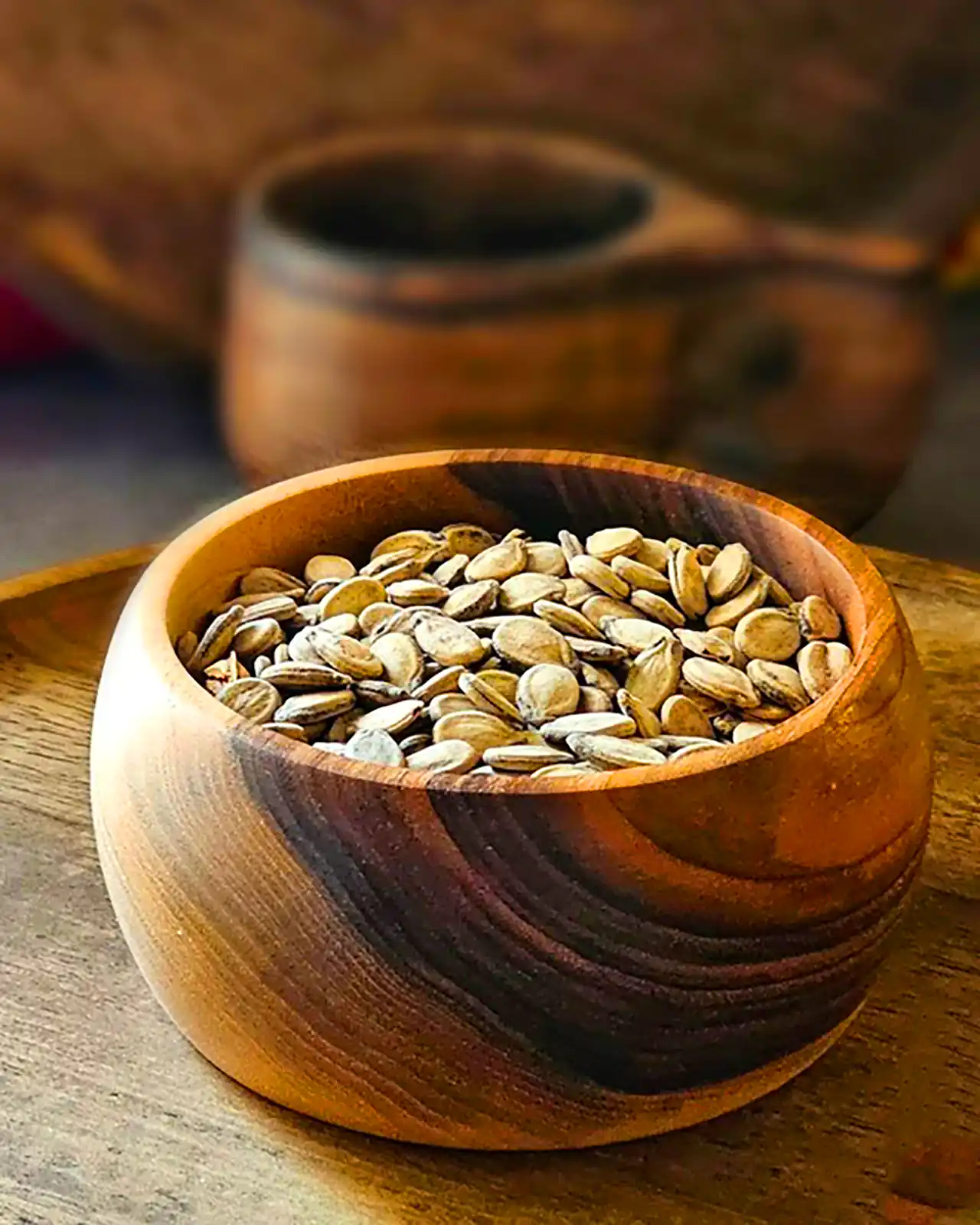 ظرف آجیل چوبی