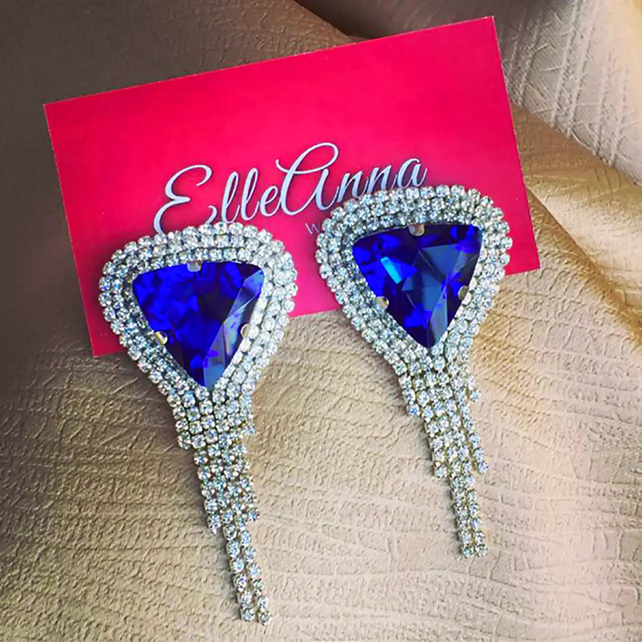 گوشواره جواهردوزی دستساز