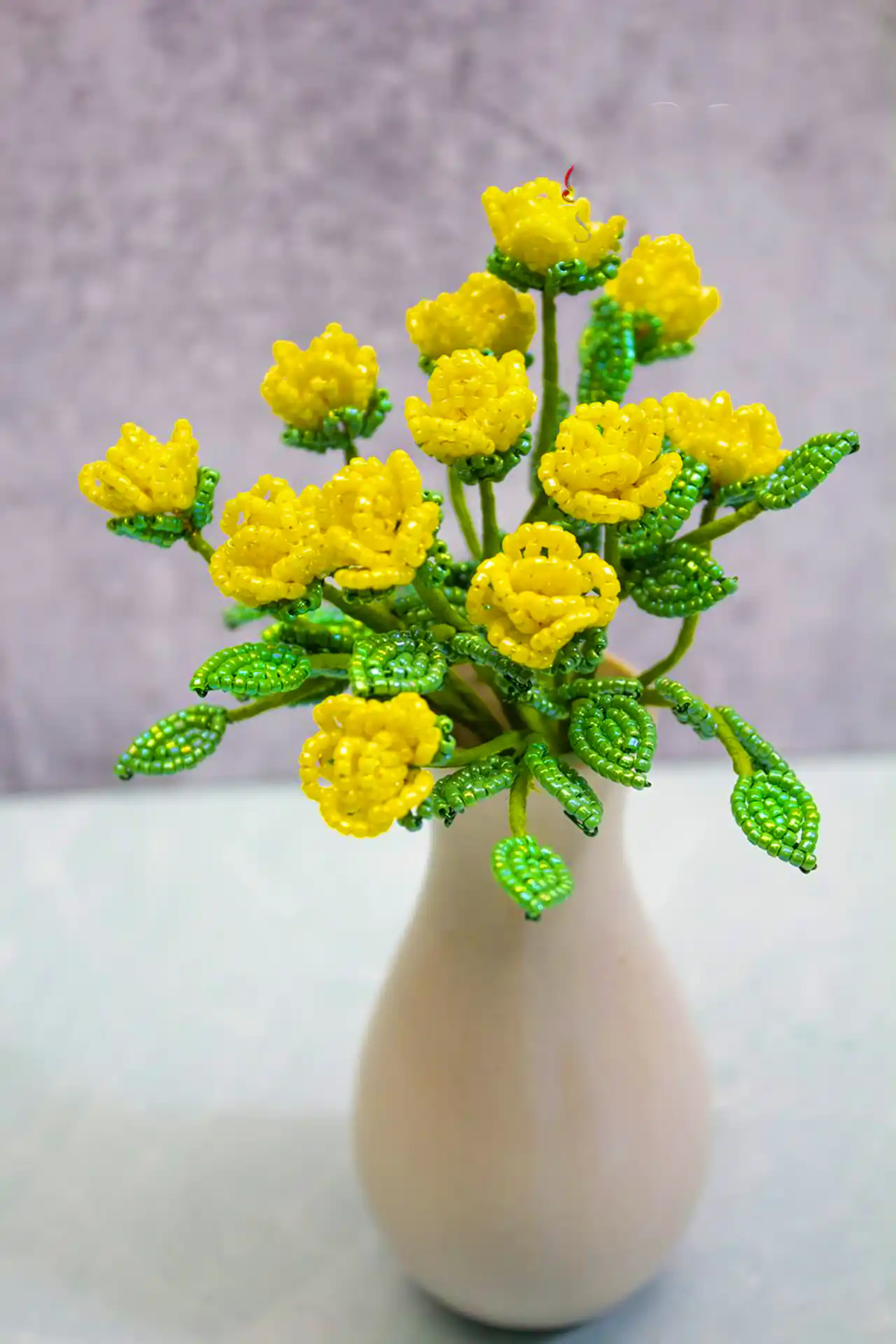 گل بافتنی دکوری رومیزی