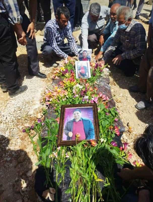 مراسم خاکسپاری حسین عبدالباقی