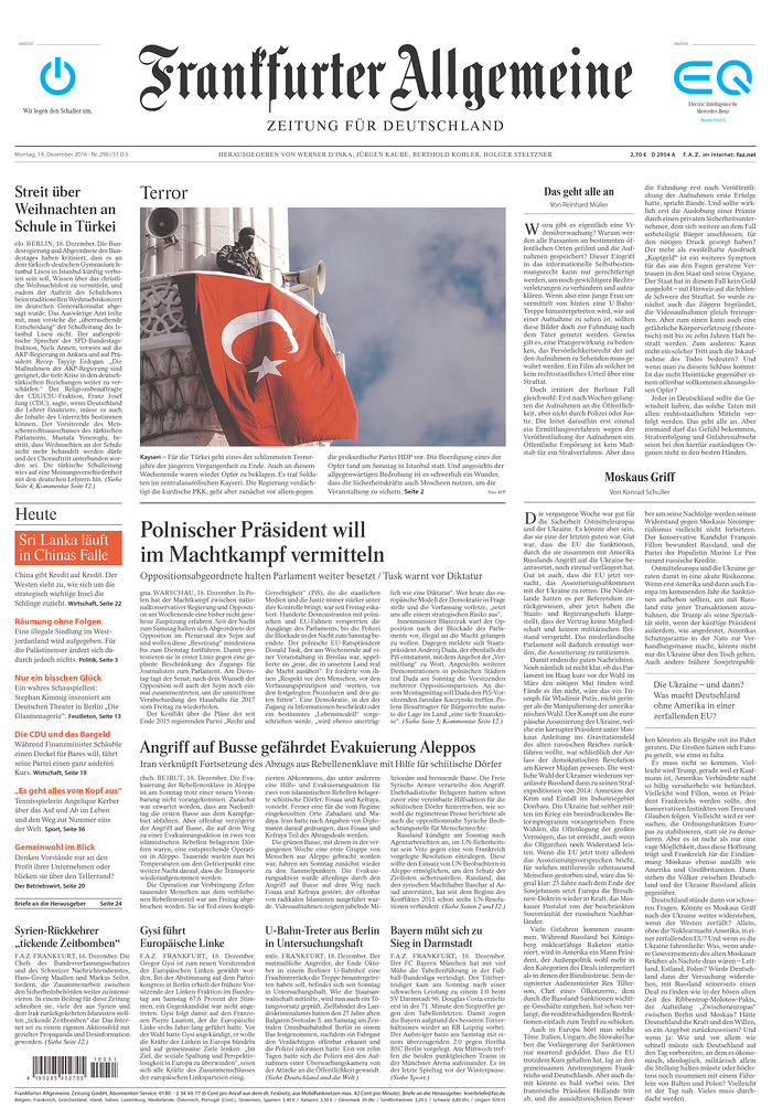 روزنامه های دنیا (حادثه ترکیه و برلین)