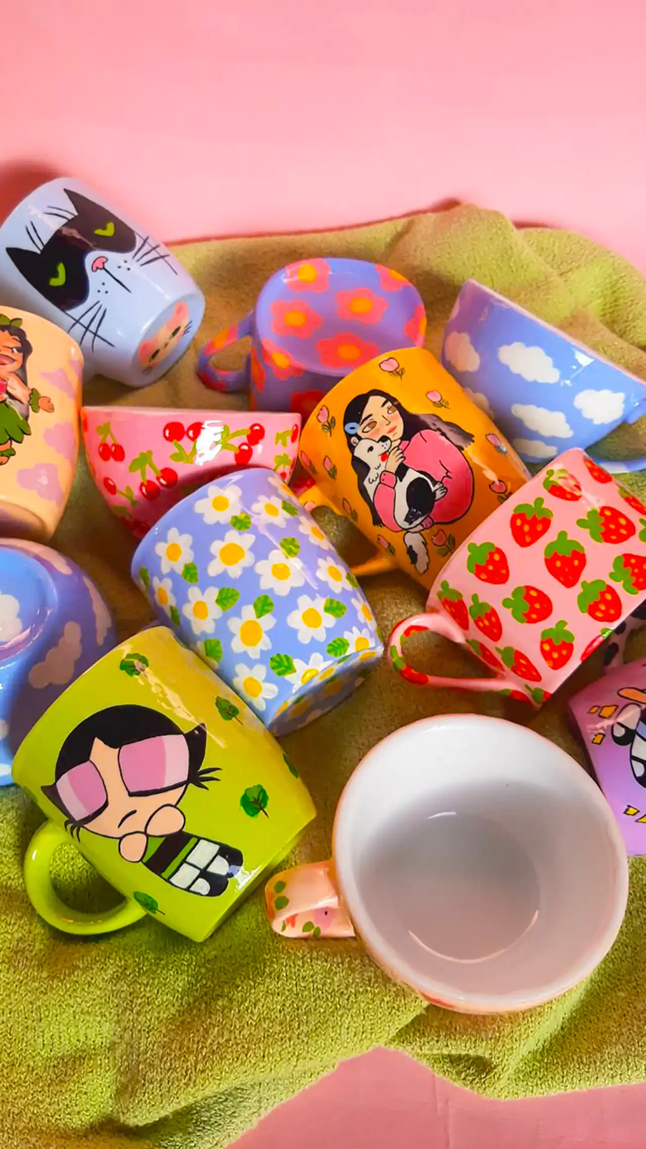 ماگ سرامیکی سبز شیک